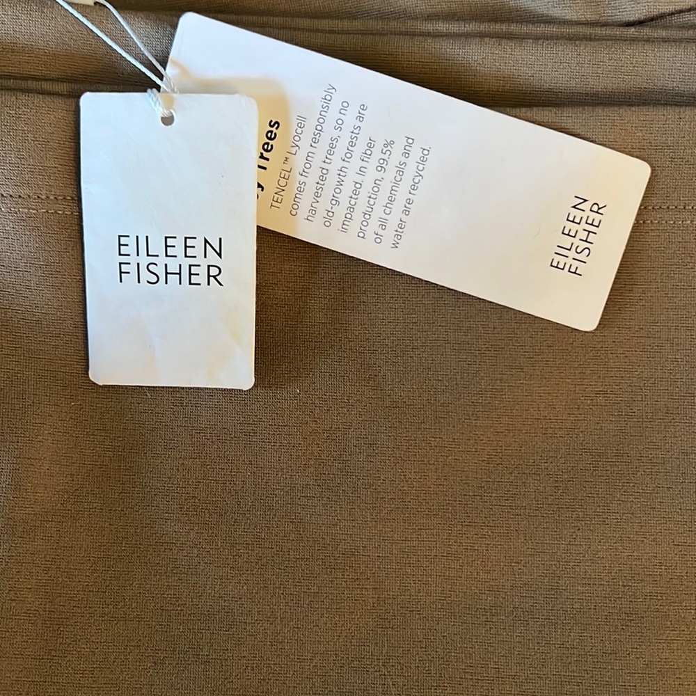NWT Eileen Fisher Flex Tencel Ponte Straight Pant Sz Medium Clay color